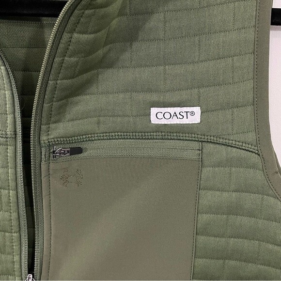 NWT Coast Men’s Foredeck Vest Lightweight Jacket Multiple Pockets Green SMALL - Picture 6 of 11